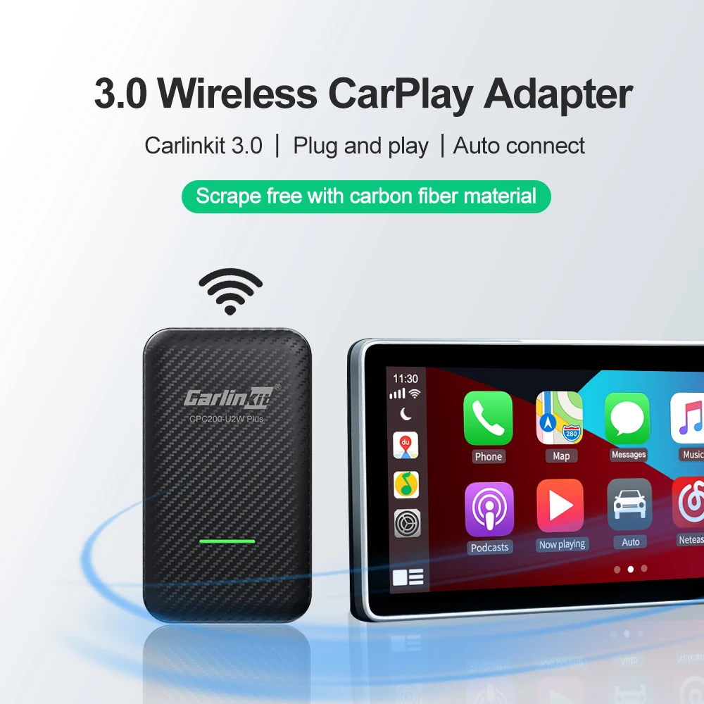 Carlinkit 3 Kablosuz Apple Carplay Adaptörü USB Carplay WiFi Dongle