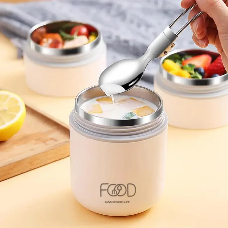 Stainless Steel Insulated Lunch Box Food Container Soup Vacuum