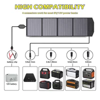 Panneau solaire pliable 2000W, chargeur portable haute efficacité 12V pour camping-car, camping, hors réseau et alimentation de secours 5