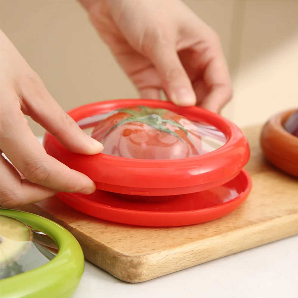 4/1Pcs Silicone Fruit Storage Box Reusable Fresh Stretch Pod Fruit and Vegetable Anti-Oxidation Storage Box for Fridge 4