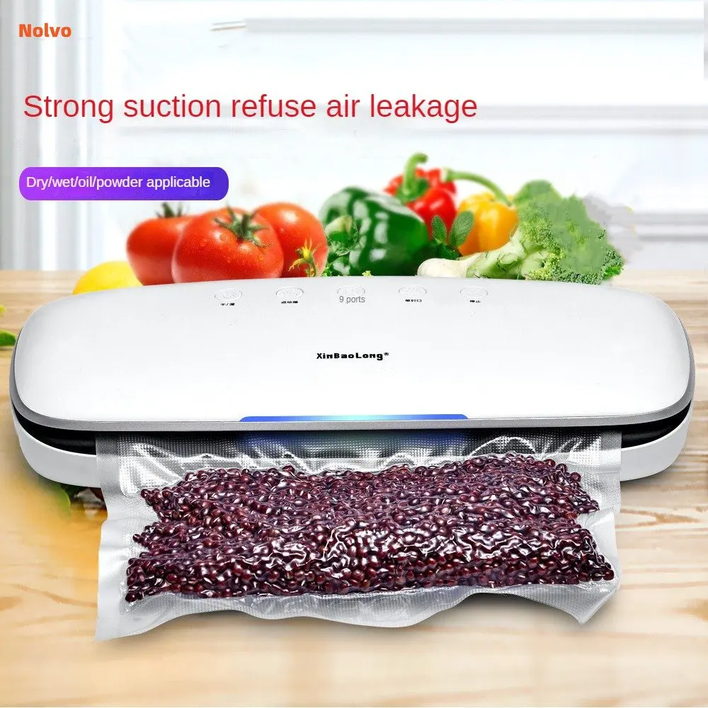 80W Household Automatic Vacuum Sealer  Packing Machine With Free 10Pcs Vacuum Bags  Electric Vacuum Sealer For Food Storage