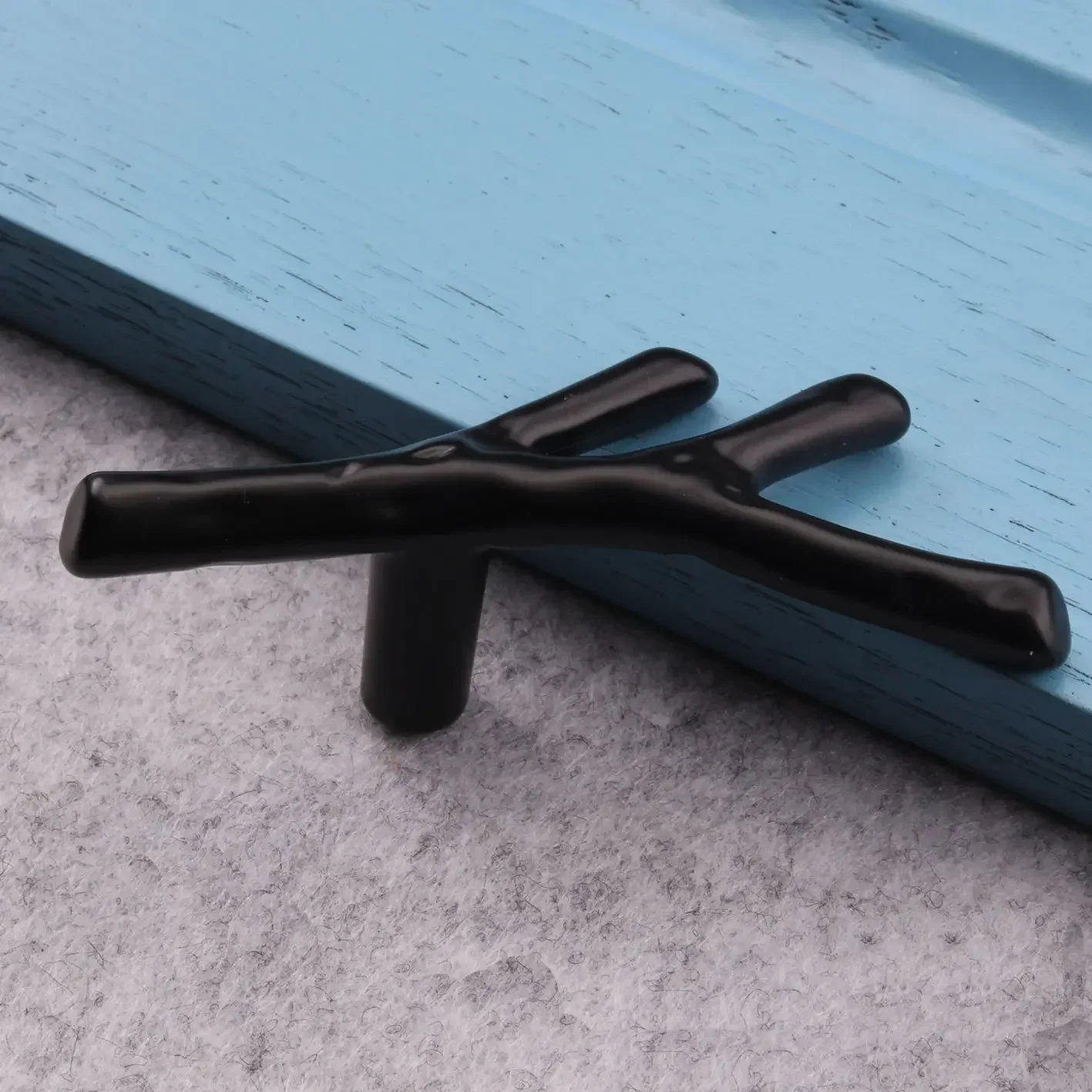Furniture Handles Kitchen Door Handles Fashion Tree Branch Furniture Handle 96mm 128mm Black Silver Bronze Kitchen Cabinet Handles Drawer Knobs Door Pulls Hardware