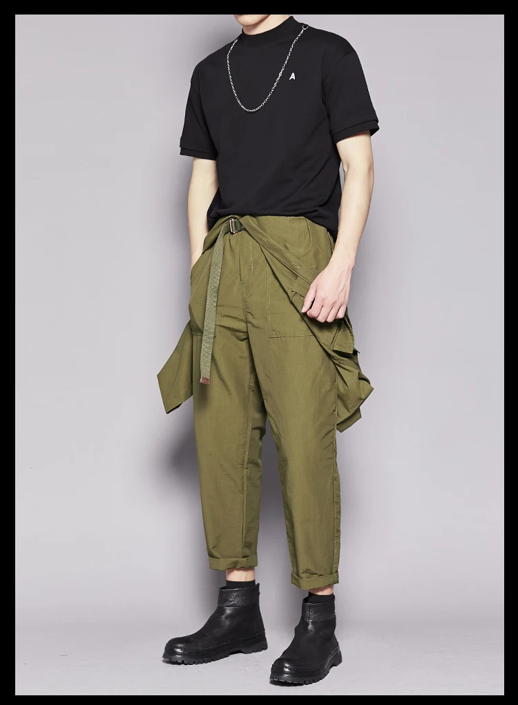 Description Picture 6 of itemYamamotostyle Pants Spring And Summer New Green Tooling British Fashion Light Industrial Style Lapel Jumpsuit Jumpsuit