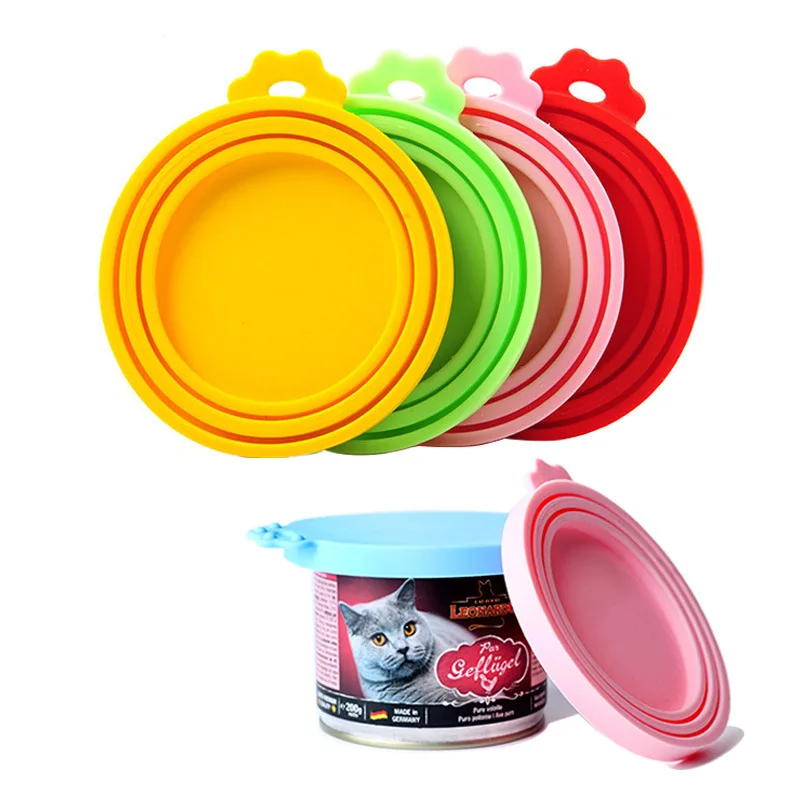 Silicone Reusable Pet Food Can Lids - Sealed Storage Caps