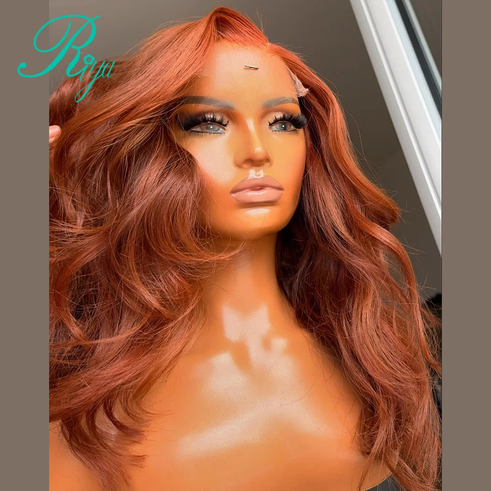 Loose Wave Orange Ginger Color Wig 360 Full Lace Glueless Wig Body Wave 4x4 5x7 Pre-cut Lace For Black Women Human Hair
