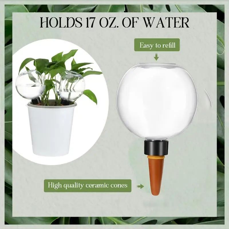 Automatic Plant Watering Bulbs 500ml Globes Planter Insert Watering Bulb Device Portable Watering Stakes For Watering Plants