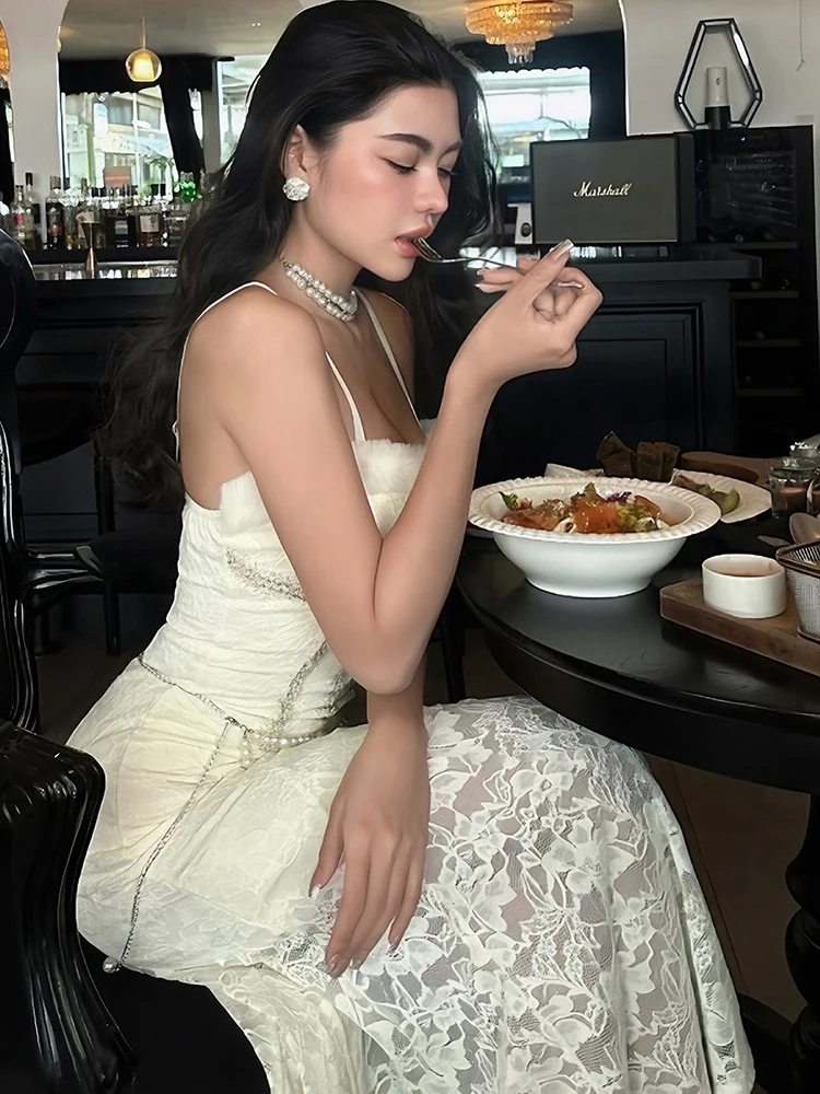 Nibber Furry Patchwork Dress Women Shiny Thread Gown Evening Sexy Jacquard Square Collar Valentine's Day Party Club Vestidos