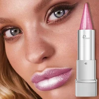 Rouge à lèvres Pearl Shimmer pour femmes, couleur métallique haute brillance, imperméable, anti-taches, longue durée 24 heures, Gla léger 2