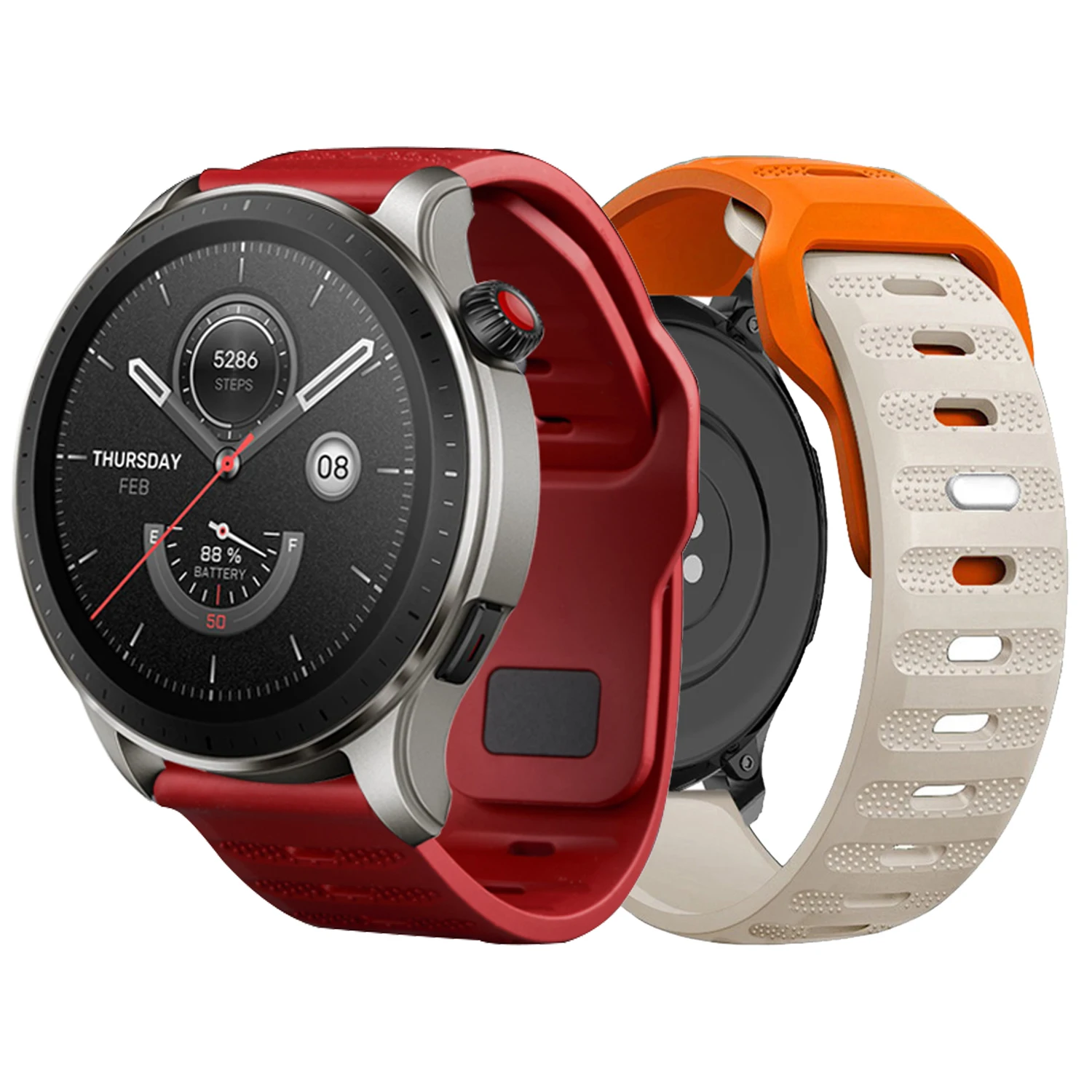 

20mm 22mm Watch Strap For Amazfit GTR 4/3 pro/2/47mm Smartwatch Silicone Bracelet GTS 4/3/2e/2mini/Bip U Waterproof Buckle Bands