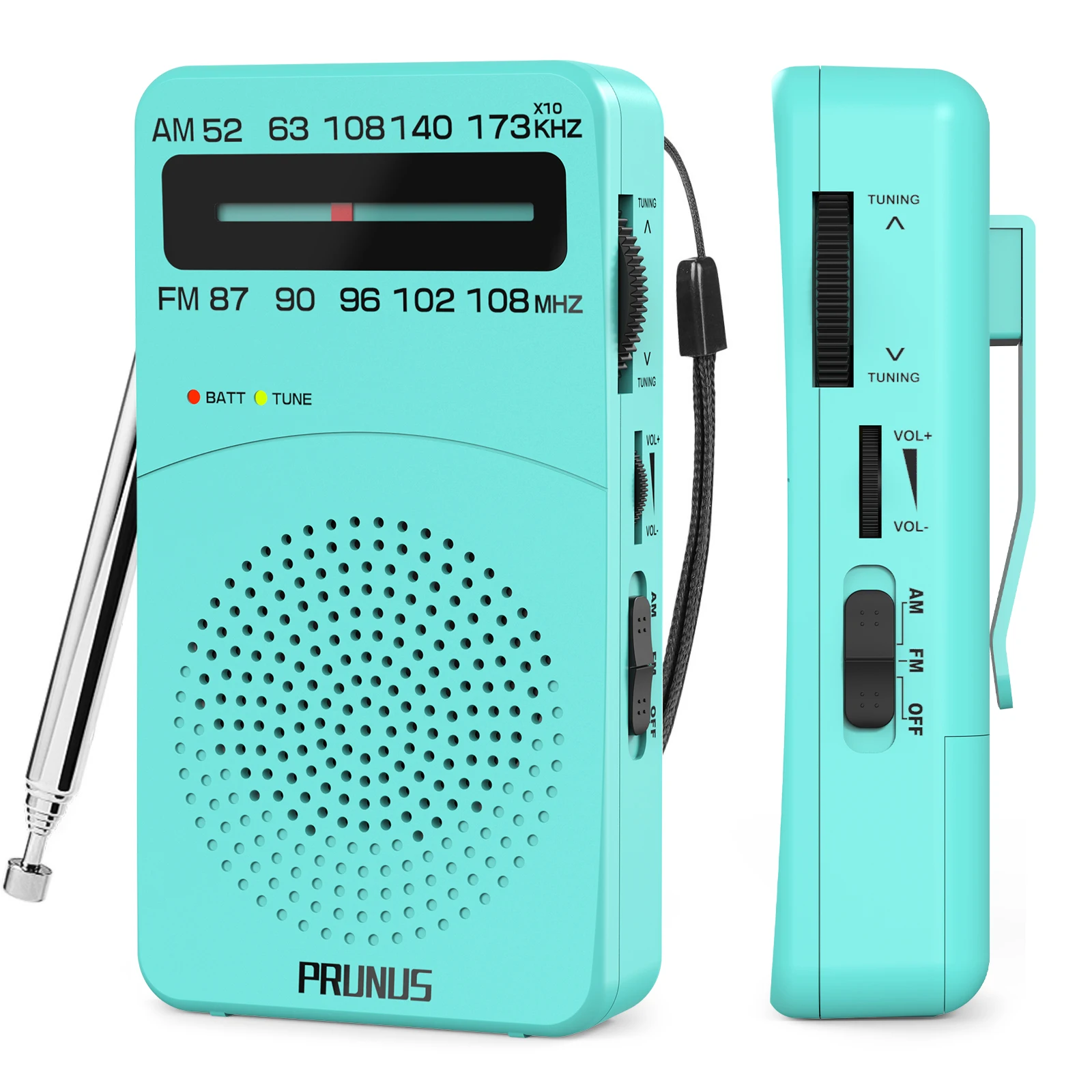 Portable Radio J-166 AM/FM 2-Band Mini Transistor FM Receiver AA Battery For Running Walking