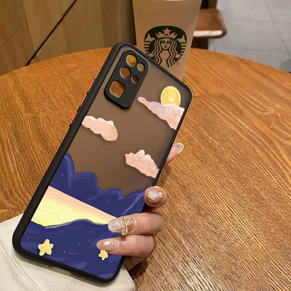 thumbnail image 1 of Matte Case for HONOR 70 50 30S 30 20 8X 9A 9X PLAY 4T X7 X9 X10 5G V40 Case Funda Coque Shell Art hand-Painted Mountain Scenery, 1 of 5