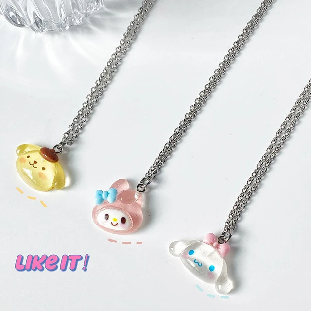 Collier Kawaii My Melody et Kuromi Bff Collier pour 2 colliers mignons  Accessoires de pendentif esthétique, résine, alliage, pierre d'or, Résine,  Pierre rouge : : Mode