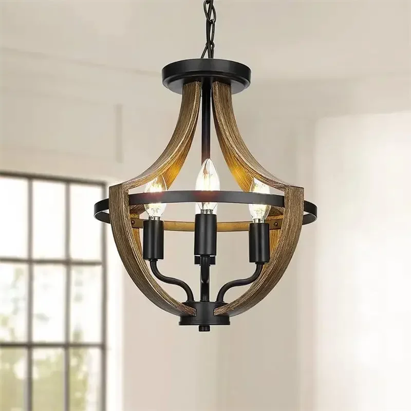 

American country vintage chandelier Hallway foyer Dining Room Kitchen Island Bedroom pendant gloss LED lighting ceiling light