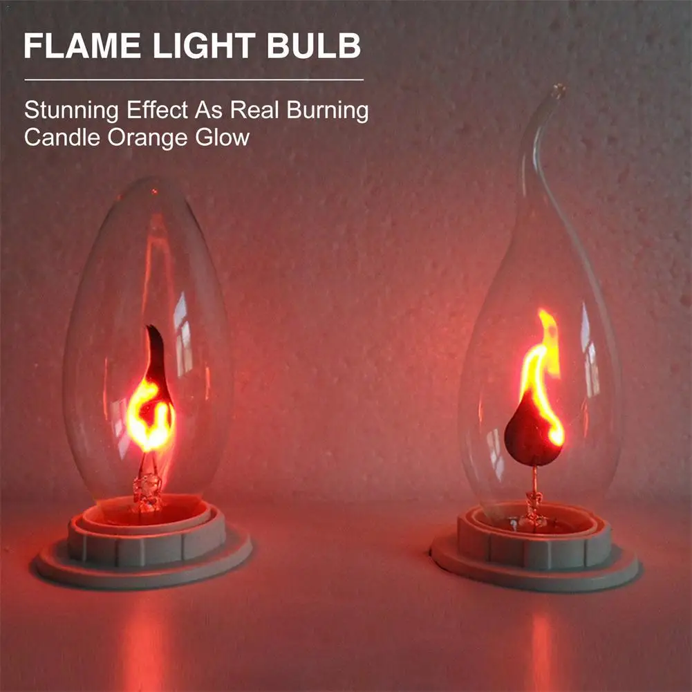 

Edison Led Candle Light Bulb E14 E27 LED Flame Effect Bulb 3W AC220V Home For Decor Lighting Ampoule Candle Bulb