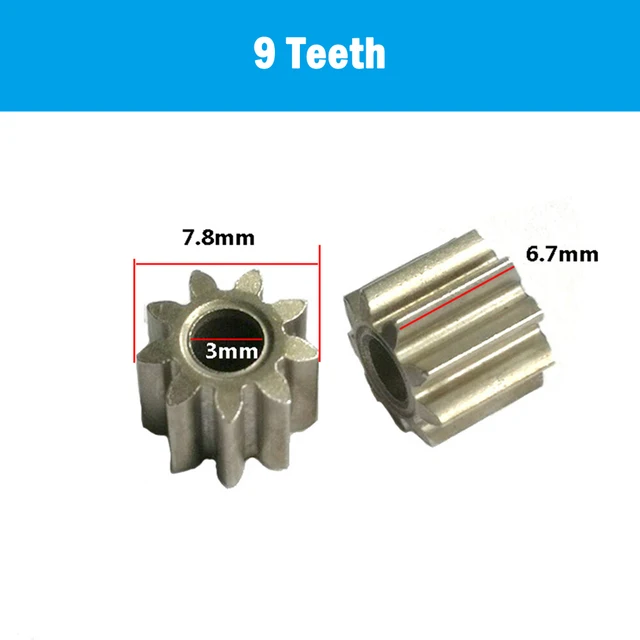 9 teeth