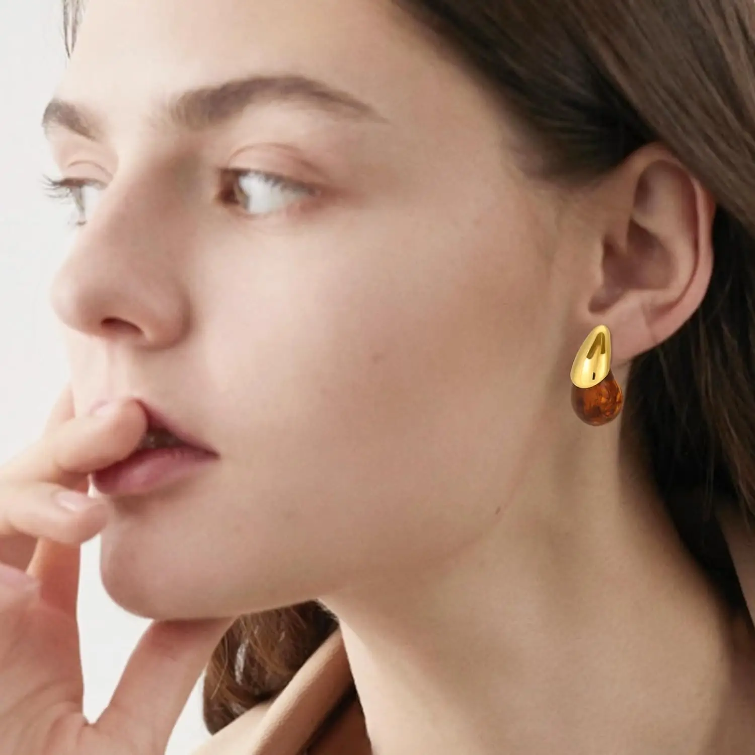 

YEEVAA Acrylic Resin Drop Earrings for Women, Trendy Water Drop Studs,Hypoallergenic Earrings for Teen Girl