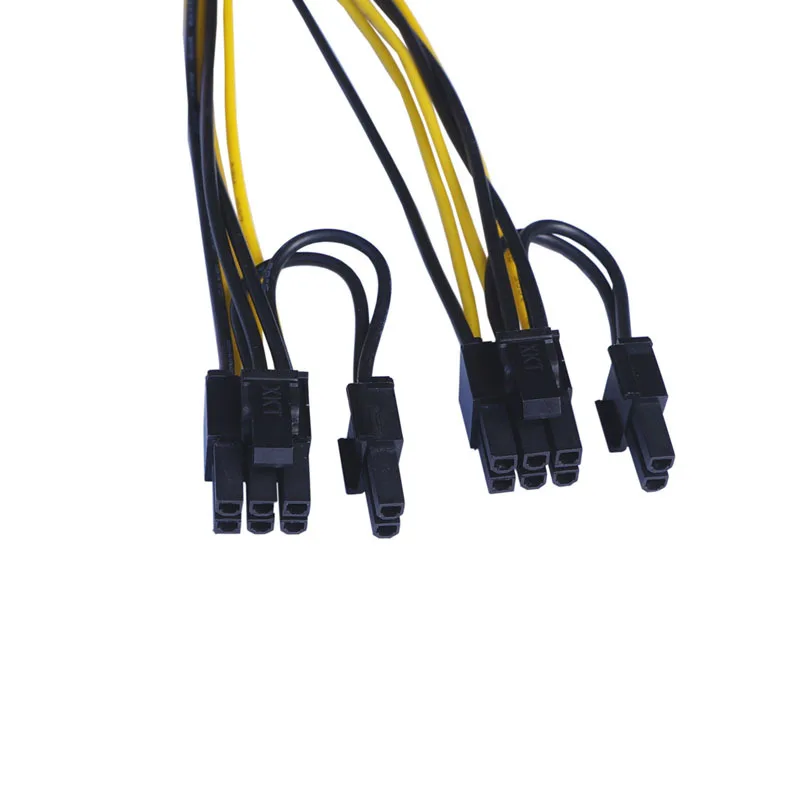 6Pin PCI Express to Dual PCIE 8 (6+2) Pin Power Cable 20cm Motherboard Graphics Card PCI-E GPU Power Data Cable Splitter
