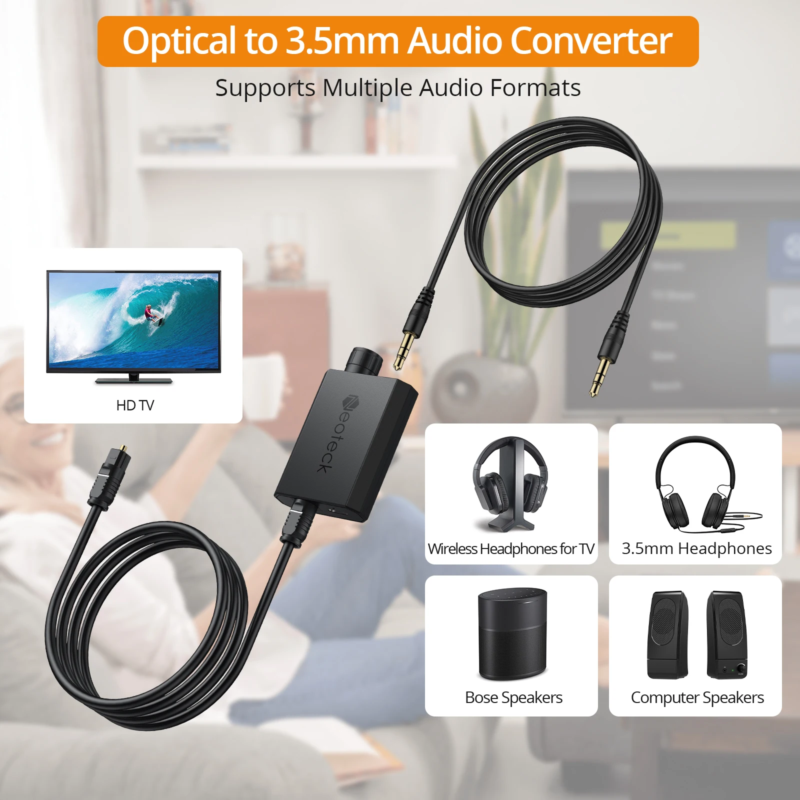 Neoteck 192kHz DAC ȯ SPDIF-3.5mm AUX -Ƴα   Toslink-3.5mm    Am Ĩ