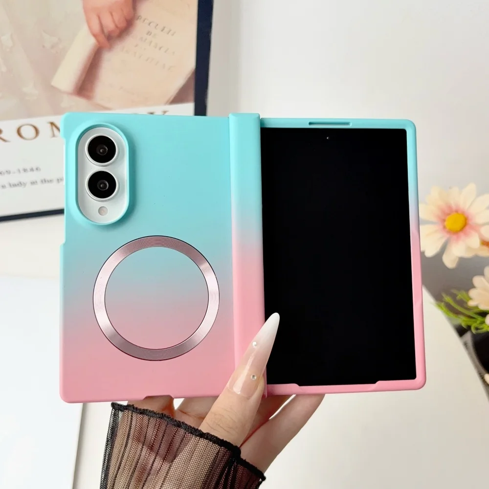 Magnetic Wireless Charging Matte Cover - Double Color Design