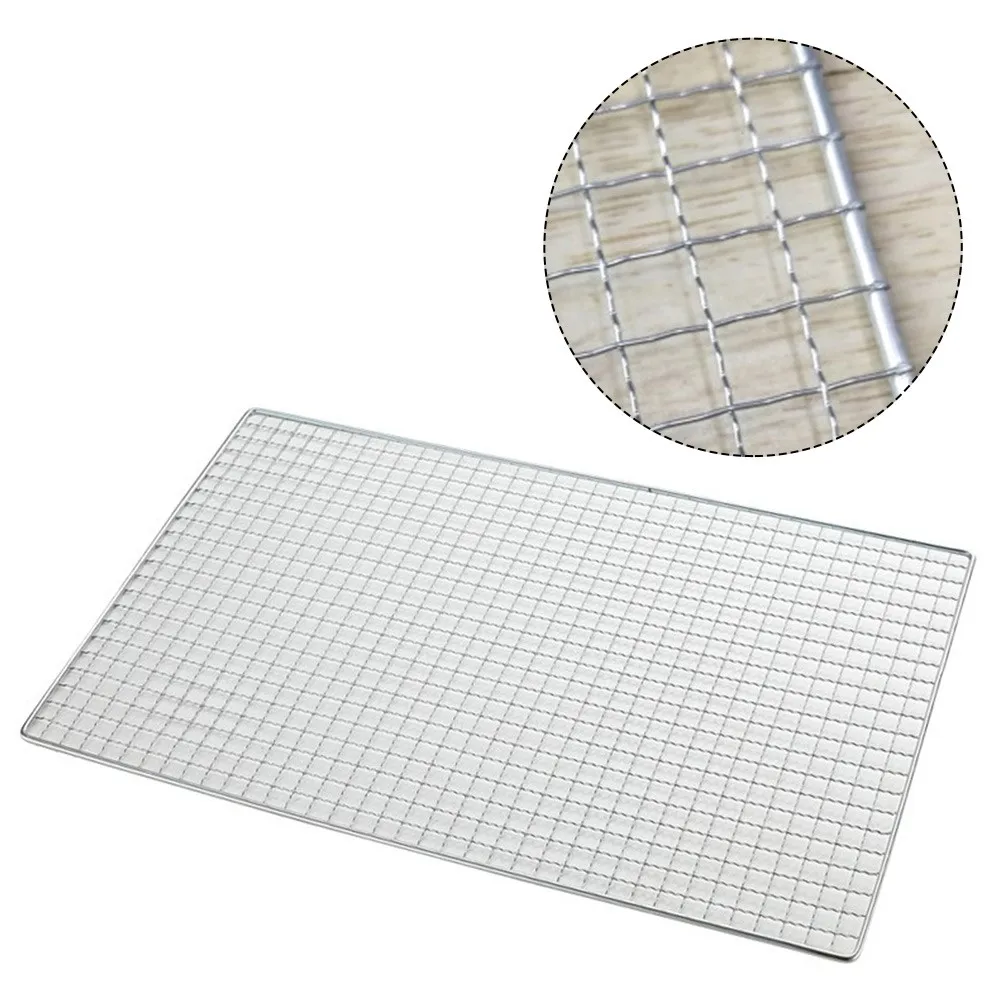 1pcs BBQ Grate Mesh Barbecue Grill Grid Net Stainless Steel Japanese Korean For Kitchen Cooking Supplies Oudoor Picnic Tools