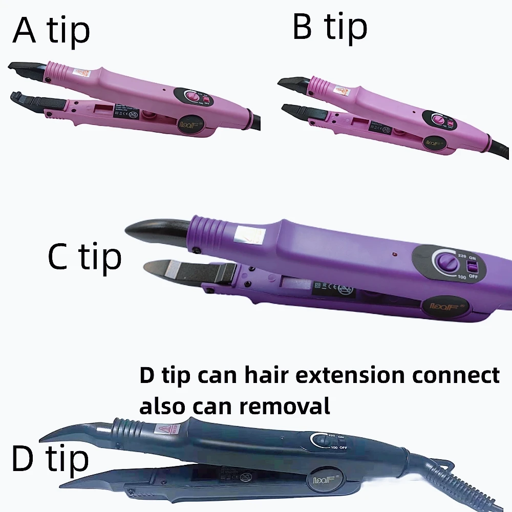 Loof Professional New Adjustable Temperature 220℃ Smart Mini Heating Tip Hair Extension Plier Iron, Fusion Keratin Bonding Tools 5