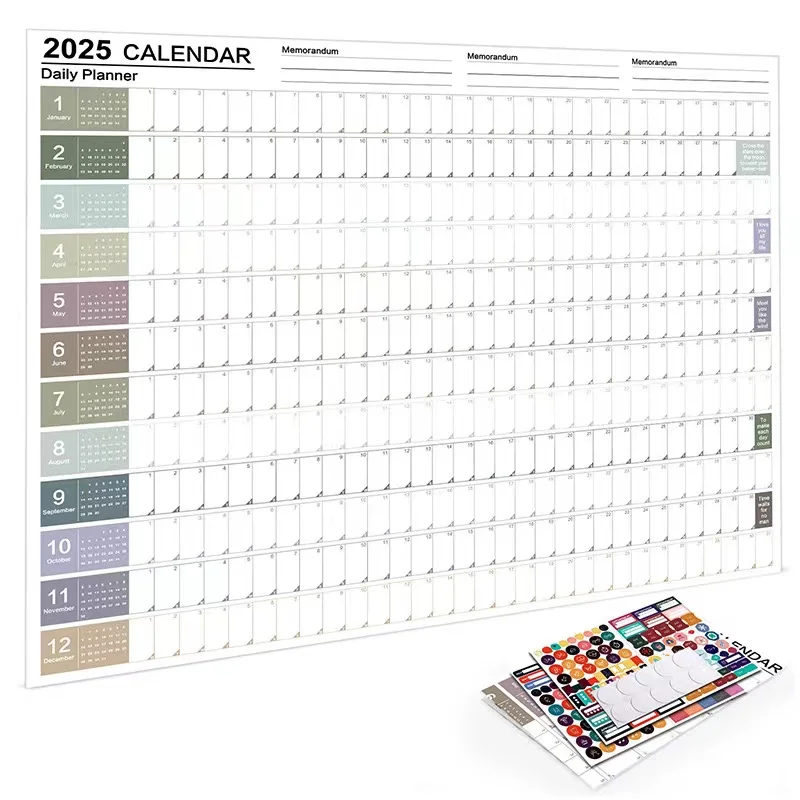 Desk Calendar Annual English Korean Creative Simplicity Plan