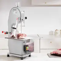 Commercial Electric Meat Bandsaw, 1500W Stainless Steel Countertop Bone Sawing Machine, Workbeach 19.3"" X 15"", 0.16-7.9 Inch 2