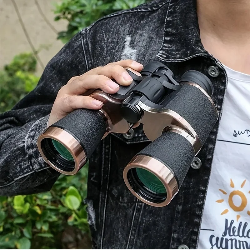 

Professional HD Waterproof Binoculars with Low Light Night Vision - Durable and Clear FMC BAK4 Prism Lens for Bird Watching, Hun