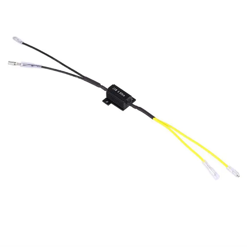 LED 부하 저항기 어댑터 25W 헤드라이트 안개등 깜박이는 하네스 디코더 2x
