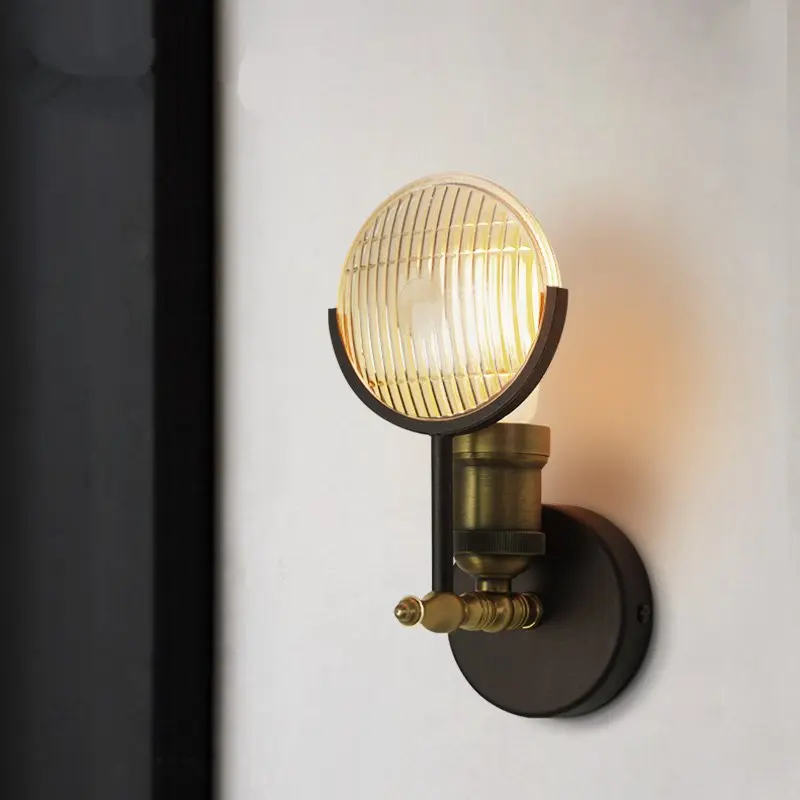 Modern Glass LED Wall Lamp Sconce Led Bedroom Wall Light Fixture for Home Decor Nordic Foyer Living Room Corridor Luminaire E27