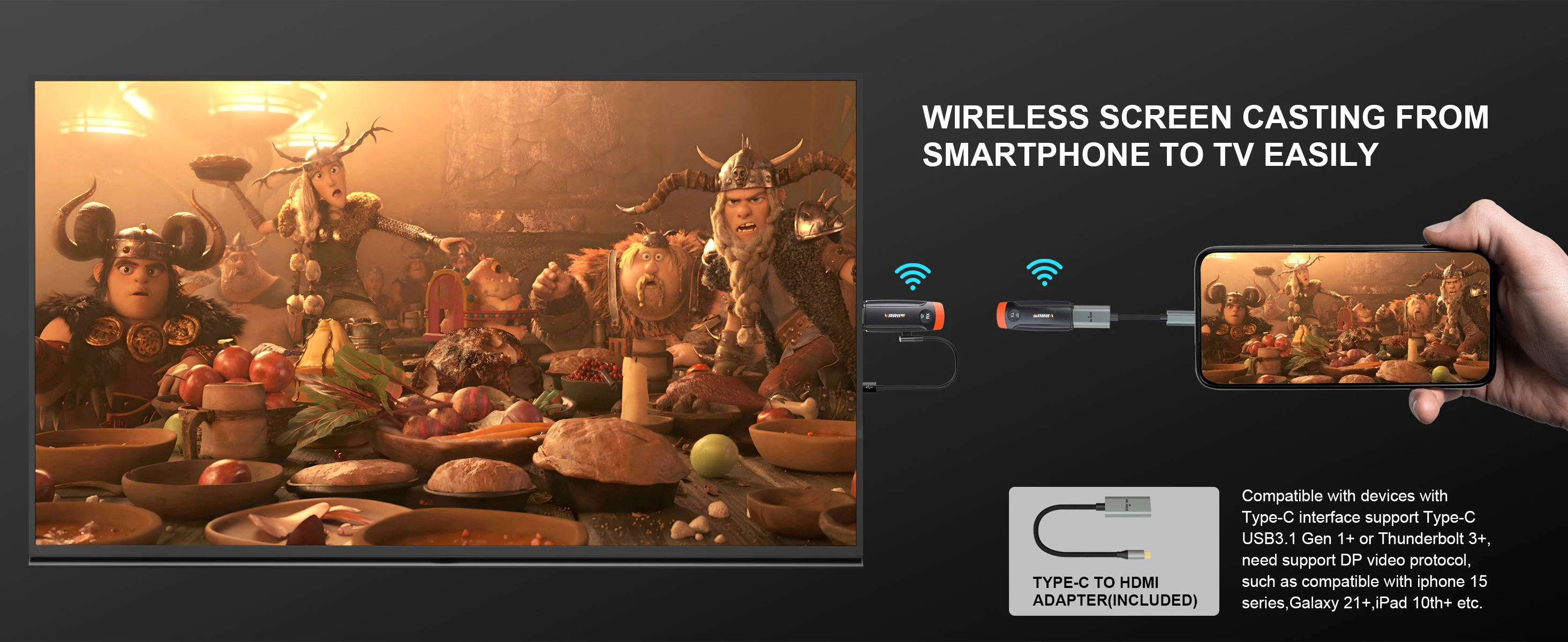 Wireless HDMI Extender Video Transmitter Receiver 2.4/5G Transmitter Audio 5TX u