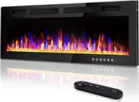 72 inch Ultra-Thin Electric Fireplace in-Wall Recessed and Wall Mounted Fireplace Heater,Timer,Low Noise, Remote Control(72’’) 1