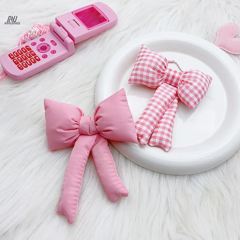 

Модный милый розовый брелок с бантом Y2K, милый крутой брелок для девушек, подвеска для сумки на телефон, украшение, ювелирные аксессуары