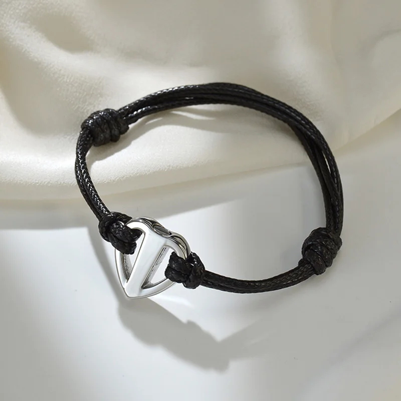 Custom Unisex Stainless Steel Heart Cremation Urns Bracelet for Ashes Memorial Bracelets Jewelry Adjustable Length 17cm-25cm 2