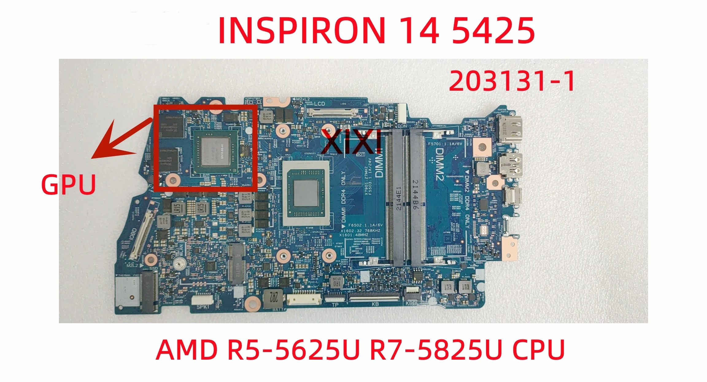 2031311 For Dell INSPIRON 14 5425 Laptop Motherboard With AMD R55625U