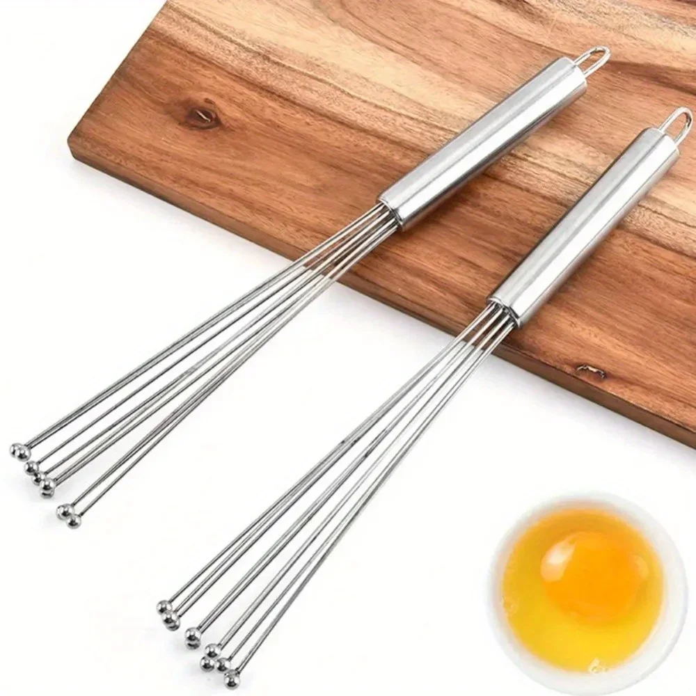 1PC Handheld Egg Beater Rust-proof Egg Wave Bead Whisk Set Handheld Cream Whisk Kitchen Baking Tools