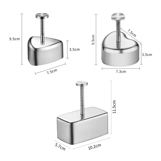 Onigiri Mold 304 Stainless Steel Rice Ball Mold Non-Stick Triangle Sushi Mold DIY Tool Portable Triangle Spam Musubi Mold Rice 6