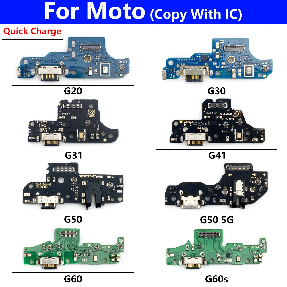 

10 Pcs USB Charging Port Board Flex Cable Connector For Moto G60 G100 G50 G31 G30 G20 G41 G10 Power G Power Stylus 2021 G Pure
