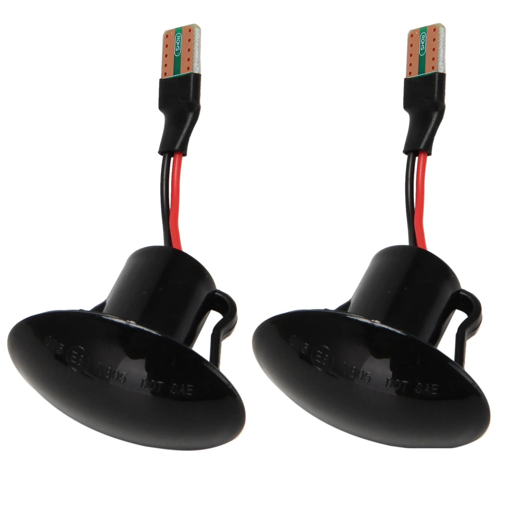 Indicatore Di Direzione A Led Lampeggiante Indicatore Di Direzione Laterale Ambra Per Abarth 500, 595, 695 Per Fiat 500 500C 500L, Affumicato