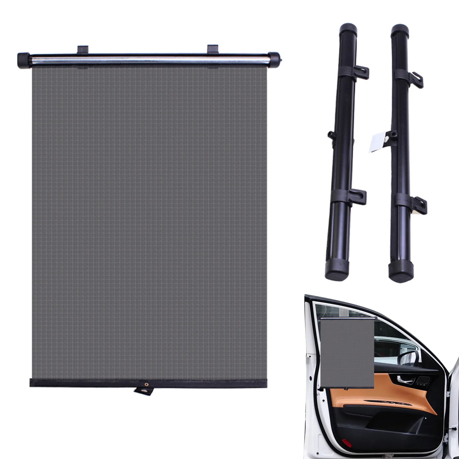 2 Packs Car Roller Sunshade for Side Window Car Sun Window Shade