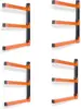 Wall Mount Wood Organizer and Lumber Storage Metal Rack with 3-Level - Indoor & Outdoor Use, 4 Pack 2
