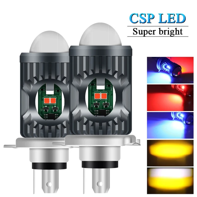 1PC CSP 10000Lm H4 LED Moto H6 BA20D P15D LED Motorcycle Headlight Bulbs  White Yellow Hi
