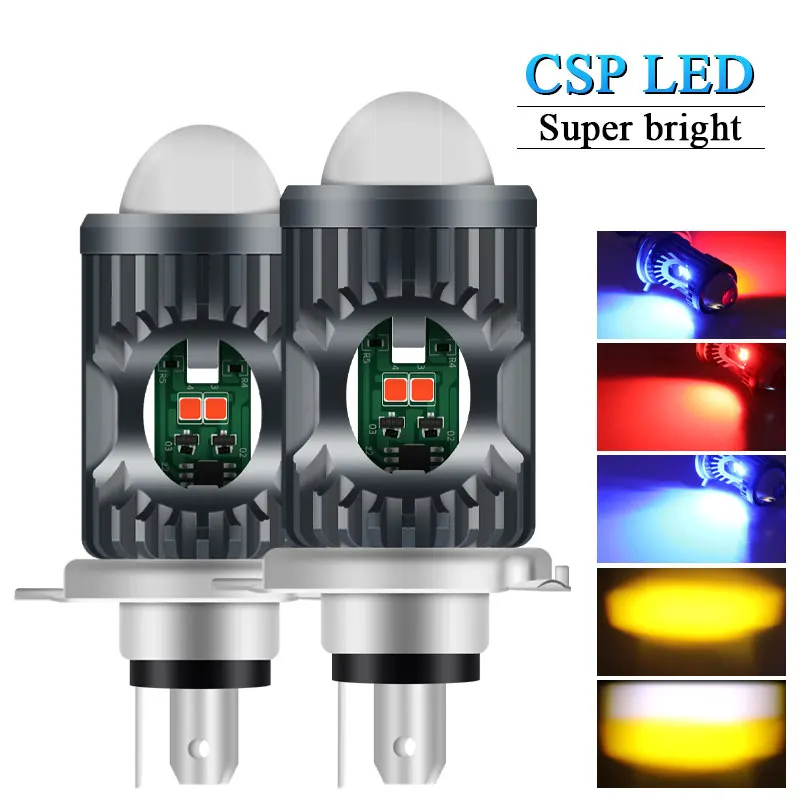 Comprar Bombillas LED H4 para faros de motocicleta Ba20D H6 H4 Hi