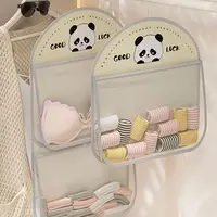 Multi-layer Hanging Storage Mesh Bag Wardrobe Organization Artifact Save Space Socks Storage Bags Large Capacity Panda 1