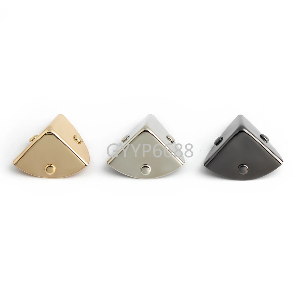 2/10/20PCS 가죽 공예 핸드백에 대 한 32x31mm 금속 삼각형 가방 코너 보호대 버클 DIY 책 사진 앨범 리벳 액세서리