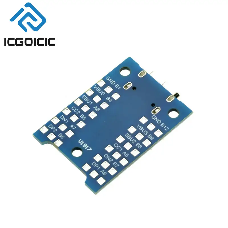 1-50pcs USB Type-C Breakout Board – All Pins Exposed, VBUS GND DP DN CC SBU, for Charging & Data Debugging, DIY Electronics image 6