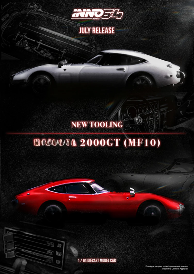 

INNO 1:64 2000GT Pagasus белая/красная модель автомобиля