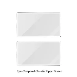 Premium Anti - Scratch Tempered Glass Screen Protector for Dual Screen Game Console (For Upper 2pcs)