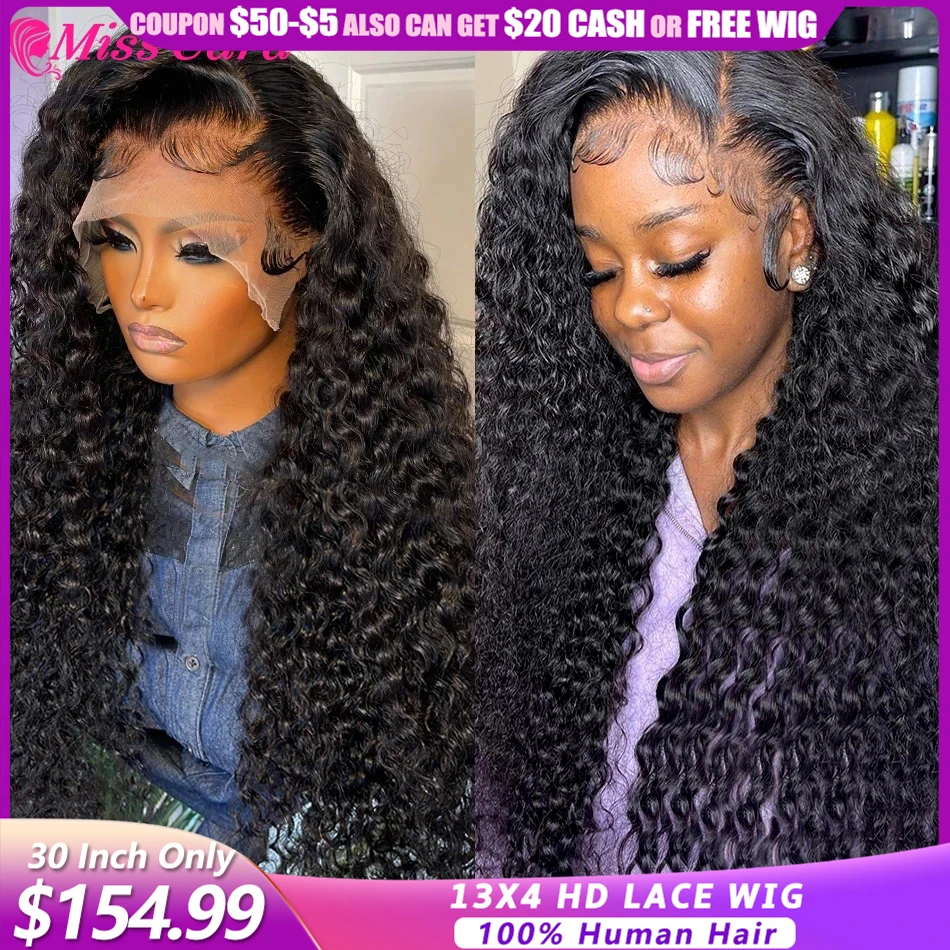 Deep Curly 5x5 Closure Wigs | 5x5 Closure Water Wave Wig | 5x5 Curly Lace  Closure Wig - Lace Wigs - Aliexpress