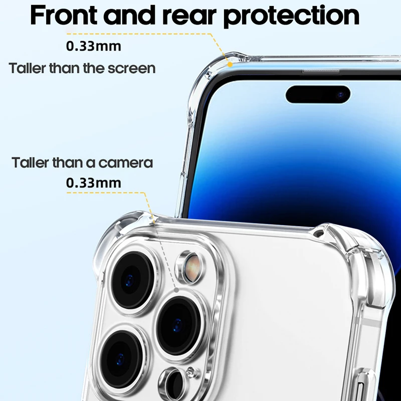 Luxury Clear Shockproof Phone Case with Enhanced Protection